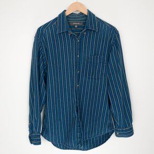 Croft & Barrow Blue Stripe Button Down Shirt M
